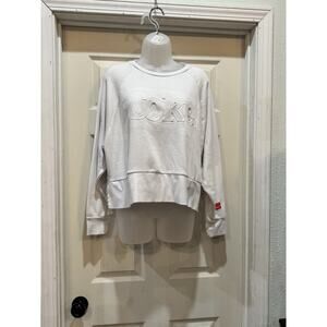 Coca-Cola White Short Sweatshirt with Coke Graphic Size Medium